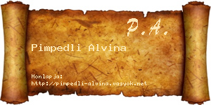 Pimpedli Alvina névjegykártya